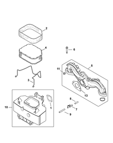 Kohler Sv715-3030 Air Intake And Filtration Diagram and Parts List for Z-FORCE48 (17BF3AGV-17BF3AGV010)(2012) Cub Cadet Lawn Tractor